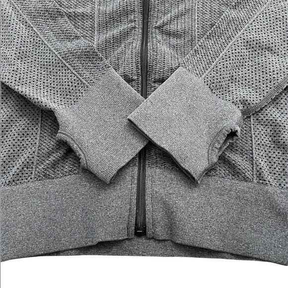 Lorna Jane Active Seamless Gray Charcoal‎ Athletic Zip Jacket Sweater - Picture 5 of 15